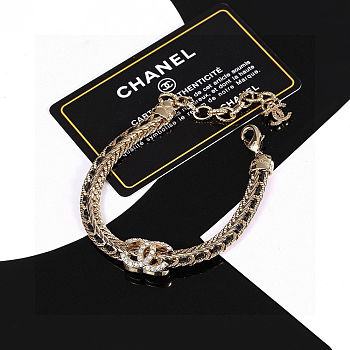 Chanel gold tone link bracelet