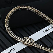 Chanel herringbone chain choker necklace - 5