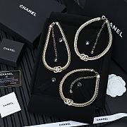 Chanel herringbone chain choker necklace - 2