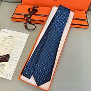 HERMES Necktie Tie Blue - 5