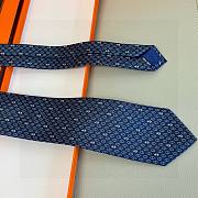 HERMES Necktie Tie Blue - 3