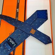 HERMES Necktie Tie Blue - 4