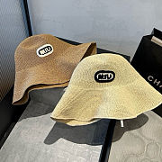 Miu Miu bucket hat features a woven straw - 4