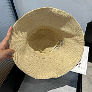 Miu Miu bucket hat features a woven straw - 2