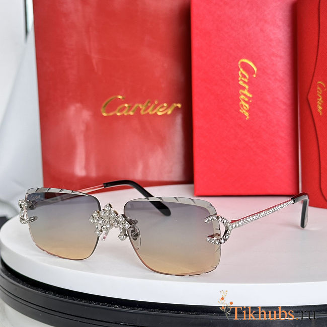 Cartier Rimless Custom Diamond sunglasses - 1