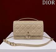 Dior My Dior Top Handle Bag is crafted in beige lambskin 24x14 x7.5 cm - 1