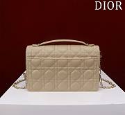 Dior My Dior Top Handle Bag is crafted in beige lambskin 24x14 x7.5 cm - 4