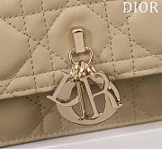 Dior My Dior Top Handle Bag is crafted in beige lambskin 24x14 x7.5 cm - 3