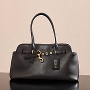 MIU MIU Large Aventure Leather Handbag in dark brown size 44cm - 1