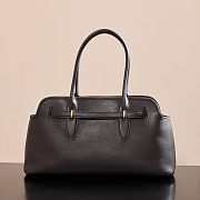 MIU MIU Large Aventure Leather Handbag in dark brown size 44cm - 6