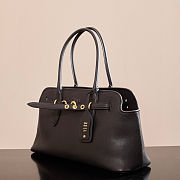 MIU MIU Large Aventure Leather Handbag in dark brown size 44cm - 2