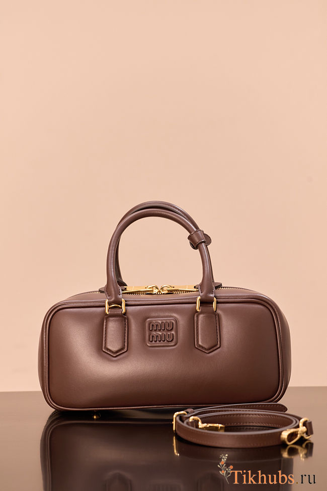 Miu Miu Arcadie leather bag in a dark brown color 27*12*9cm - 1