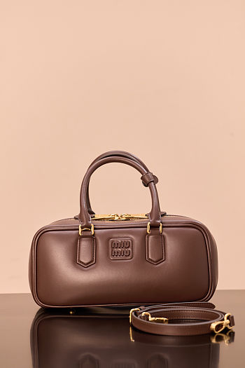 Miu Miu Arcadie leather bag in a dark brown color 27*12*9cm