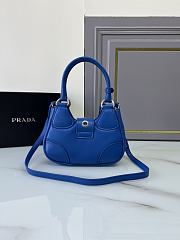 Prada Re-Edition 2002 bag is featured in a striking blue leather 22.5x16x7.5cm - 2
