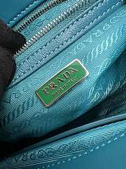 Prada Galleria satin mini-bag embellished with all-over synthetic crystals in a turquoise green color 20x14.5x9.5cm - 3
