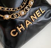 Chanel 22 mini handbag made of shiny calfskin with gold-tone hardware 20*19*6cm - 3