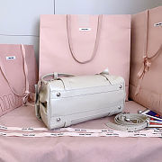 Miu Miu leather motorcycle bag in powder beige color 27x 22x 13 cm - 5