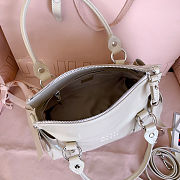Miu Miu leather motorcycle bag in powder beige color 27x 22x 13 cm - 2