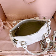Miu Miu leather motorcycle bag in white color 27x 22x 13 cm - 6