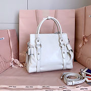 Miu Miu leather motorcycle bag in white color 27x 22x 13 cm - 5
