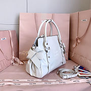 Miu Miu leather motorcycle bag in white color 27x 22x 13 cm - 3