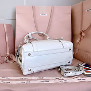 Miu Miu leather motorcycle bag in white color 27x 22x 13 cm - 4