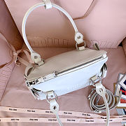 Miu Miu leather motorcycle bag in white color 27x 22x 13 cm - 2