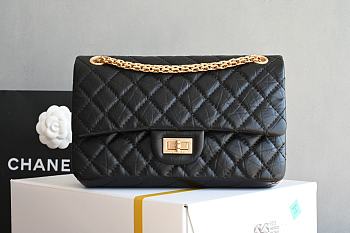 Chanel 2.55 Reissue Flap Bag in black with gold hardware 24cm