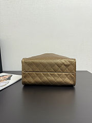 Chanel 25 Hobo Handbag, bronze Caviar Leather 40*30*15cm  - 6