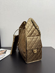 Chanel 25 Hobo Handbag, bronze Caviar Leather 40*30*15cm  - 5