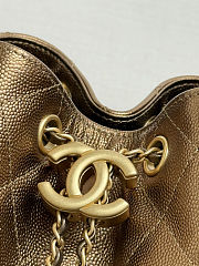 Chanel 25 Hobo Handbag, bronze Caviar Leather 40*30*15cm  - 4
