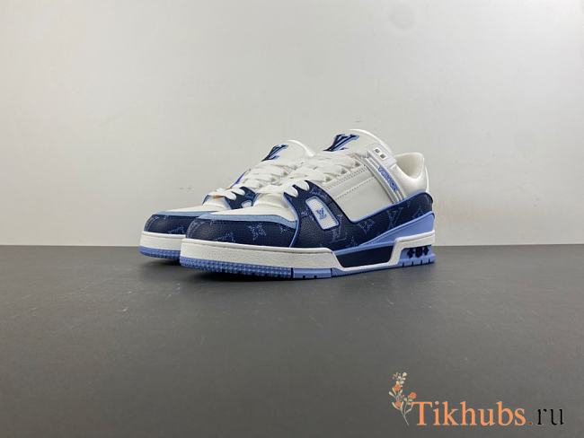 Louis Vuitton LV Trainer Monogram Denim in Blue/White - 1