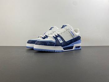 Louis Vuitton LV Trainer Monogram Denim in Blue/White