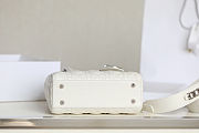 Christian Dior Small Lady Dior My ABCDior Bag in white lambskin with silver hardware - 5