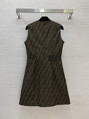 Fendi Zucca pattern sleeveless zip-up dress - 3