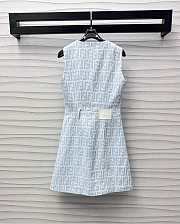 Fendi White Double F Monogram Logo Knit Dress - 6