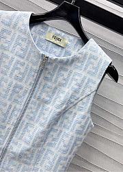 Fendi White Double F Monogram Logo Knit Dress - 5