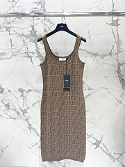 Fendi Zucca pattern knit sleeveless dress - 1