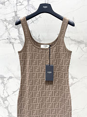 Fendi Zucca pattern knit sleeveless dress - 5