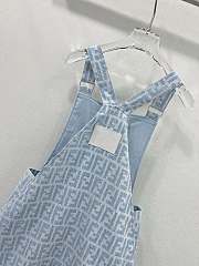 Fendi girls' light blue denim sleeveless dress  - 4