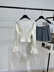 Ann Andelman White Bell Sleeve Cardigan - 5