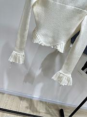 Ann Andelman White Bell Sleeve Cardigan - 4