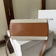 Celine Small Boston bag in striped textile and calfskin - 6