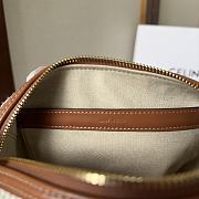 Celine Small Boston bag in striped textile and calfskin - 2