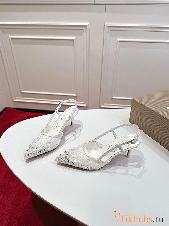  Christian Louboutin Miss Z embellished slingback sandals 8.5 cm - 1