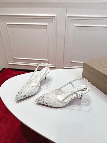  Christian Louboutin Miss Z embellished slingback sandals 8.5 cm