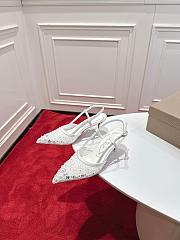  Christian Louboutin Miss Z embellished slingback sandals 8.5 cm - 3