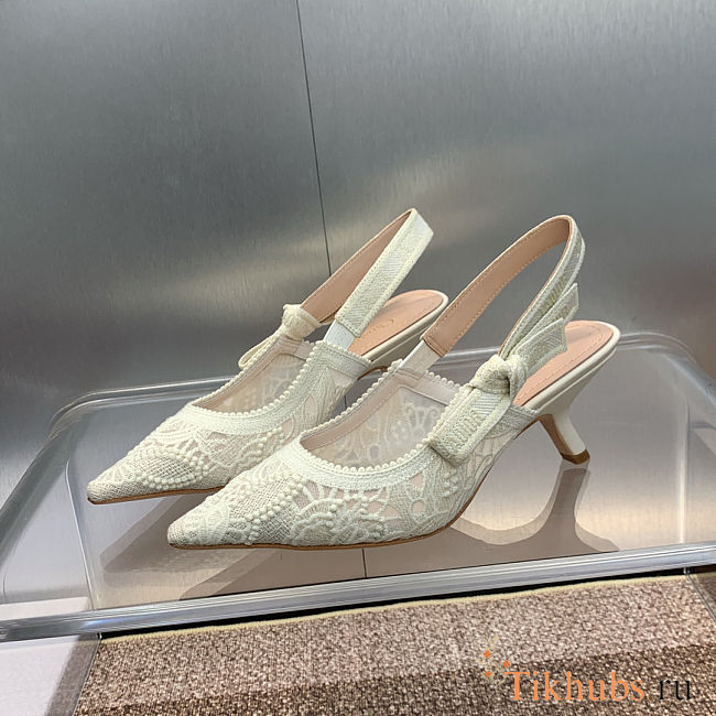 Dior J'Adior Slingback Pump in white color 6.5 cm - 1