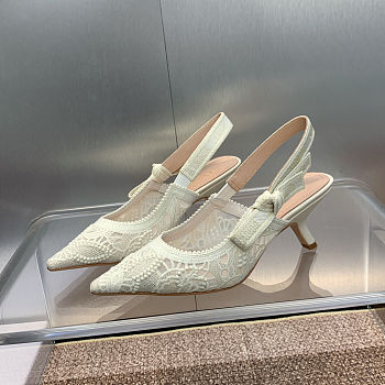 Dior J'Adior Slingback Pump in white color 6.5 cm