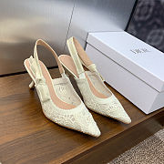 Dior J'Adior Slingback Pump in white color 6.5 cm - 4